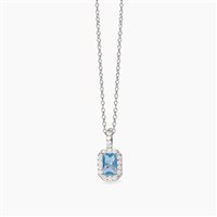 Collana Mabina Donna in Argento Acquamarina sintetica 553788 - 553788